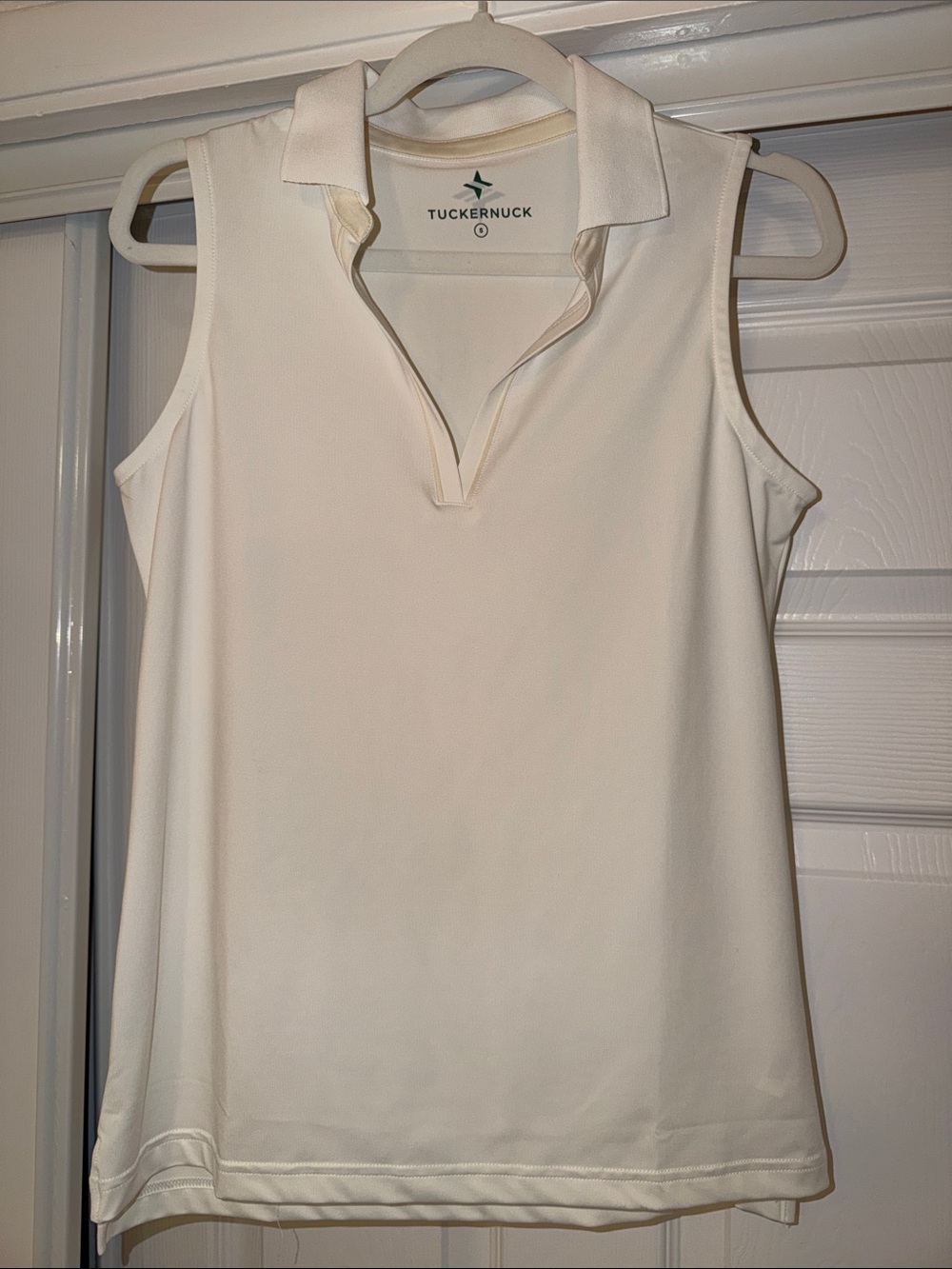 Tuckernuck Sport Sleeveless Polo Tank in Ivory